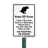 SmartSign Keep Off Grass sign on sturdy stake for weatherproof lawn guidance.