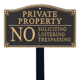 SmartSign private property sign in yard front view with bold lettering for clear visibility and boundary signaling