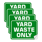 SMASMILE yard waste sticker on a green bin for yard debris labeling outdoors