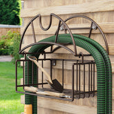 Smatorga hose reel wall-mount hanger keeps outdoor hose neatly organized