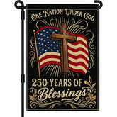 SMBLCE 250-years flag, front view, ideal for bright outdoor patriotic displays.