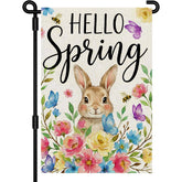 SMBLCE Hello Spring garden flag, double-sided for bright visibility from both sides