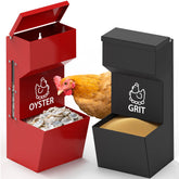 SMFANLIN oyster shell feeder with lid supports clean, spill-free feeding.
