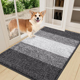 Smiry dog door mat muddy paws absorbs moisture to keep floors dry.