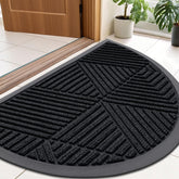 Smiry half-circle front door mat outside entrance traps dirt for a cleaner entry.