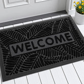 Smiry Welcome Mat at front door traps moisture and dirt for a cleaner entry.