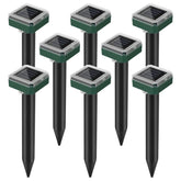 SMKRKNG mole repellent with solar panel top view ideal for outdoor pest deterrence
