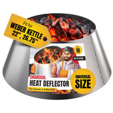 Smoker Chef heat deflector for Weber kettle ensures even heat distribution for consistent grilling.