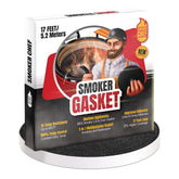 Smoker Chef smoker gasket 0.6in wide 0.2in thick applied to grill edge improves heat control.