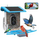 SMONET Bird Feeder with Camera front view captures real-time garden birds