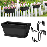 smusei window boxes with adjustable brackets for versatile railing display