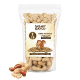 Sneaky Mango raw peanuts in shell in a 2 lb box for wildlife feeding.
