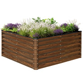 SnugNiture galvanized raised garden bed 4x4 provides sturdy, long-lasting growing space for vegetables