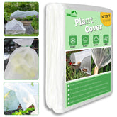 SnugNiture frost blanket on a 10x33ft garden bed provides winter protection for crops.