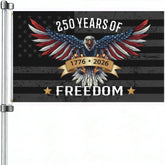 Snungee 250-years-of-freedom flag on flagpole for outdoor pride.
