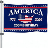 Snungee 250th anniversary USA flag 3x5 full view for outdoor display and patriotic scenes
