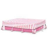 Sobana rectangular pool cover in pink for 7x5 frame protects against debris