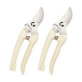 SoftSense garden scissors with curved grip reduce hand fatigue during pruning tasks.