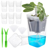 Softum 6-pack mini self-watering pots with clear inner cups for easy root viewing