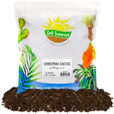 Soil Sunrise Christmas Cactus potting soil 8 quarts promotes healthy root aeration and drainage.