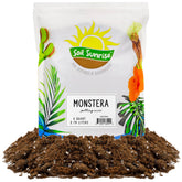Soil Sunrise Monstera soil mix image demonstrating 4 quart packaging for Monstera care