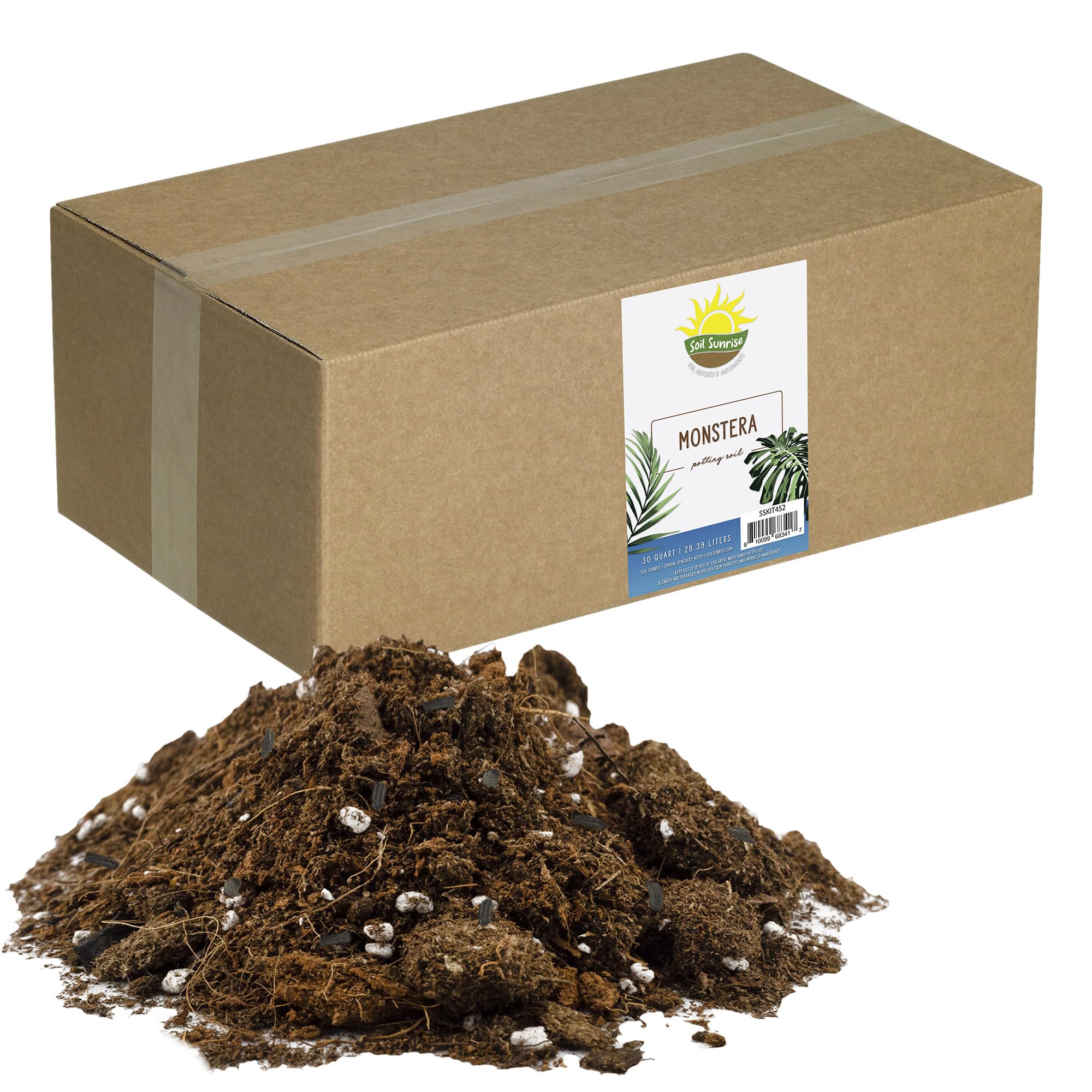 Soil Sunrise Monstera soil mix bag supports strong roots and lush foliage.