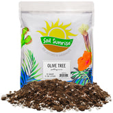 Soil Sunrise Olive Tree Potting Soil Mix bag closeup ideal for nutrient retention in containers