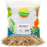 Soil Sunrise organic rice hulls 8 qt bag improves drainage and aeration.