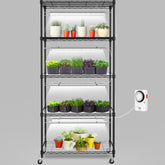 SOLIGT plant shelf with five tiers for compact indoor gardening