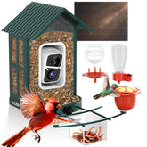 SOLIOM bird feeder with camera: 2K live view for close-up birdwatching.