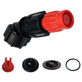 SOLO elbow nozzle assembly with adjustable spray options for precise garden application