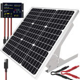 SOLPERK 50W panel mounted on a roof for RV battery charging