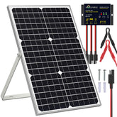 SOLPERK solar panel 30W facing sun delivers steady 12V charging.