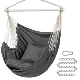 Songmics Hammock Chair in slate gray offers versatile indoor/outdoor seating.