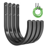 Songsoso garden hose holder wall mount keeps hoses tidy and off the ground.
