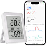 SONOFF AirGuard TH with a 3-6 inch LCD display shows real-time temperature and humidity at a glance.