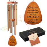 Soopau memorial wind chime 30-inch wooden frame for remembrance
