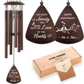 Soopau bronze wind chimes, 32 inches, ideal for serene outdoor ambiance.