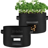 SORANGEUN 20-gallon grow bag with dual handles for easy relocation and heavy plants.