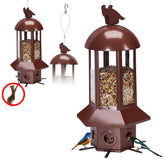 Sorflife professional squirrel-proof feeder with 5.06 lb capacity for longer birdwatching sessions