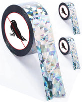 Sousac bird tape in regular pattern reflecting light to deter birds