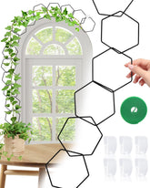 Sousac garden chain trellis with hexagonal rings supports vertical growth.