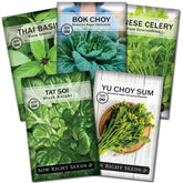 Sow Right Seeds Asian Greens Thai Basil packet for fragrant, fresh cooking.