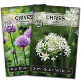 Sow Right Seeds chives seed collection packaging image for versatile kitchen garden beginnings.