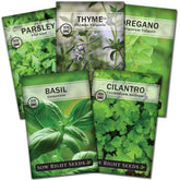 Sow Right Seeds Genovese Basil packet for indoor hydroponics and fragrant pesto.