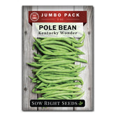 Sow Right Seeds Kentucky Wonder pole bean seeds bulk for home garden planting