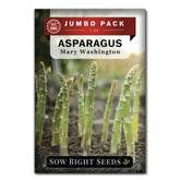 Sow Right Seeds Mary Washington asparagus bulk seeds 1oz for a thriving home garden.