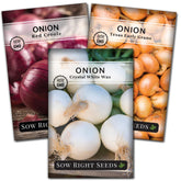 Sow Right Seeds Red Creole onion seed packet for fresh garden onions.