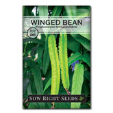Sow Right Seeds Winged Bean seed packet ready for backyard planting toward an abundant harvest.
