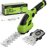 SOYUS cordless hedge trimmer compact design for easy one-handed trimming.